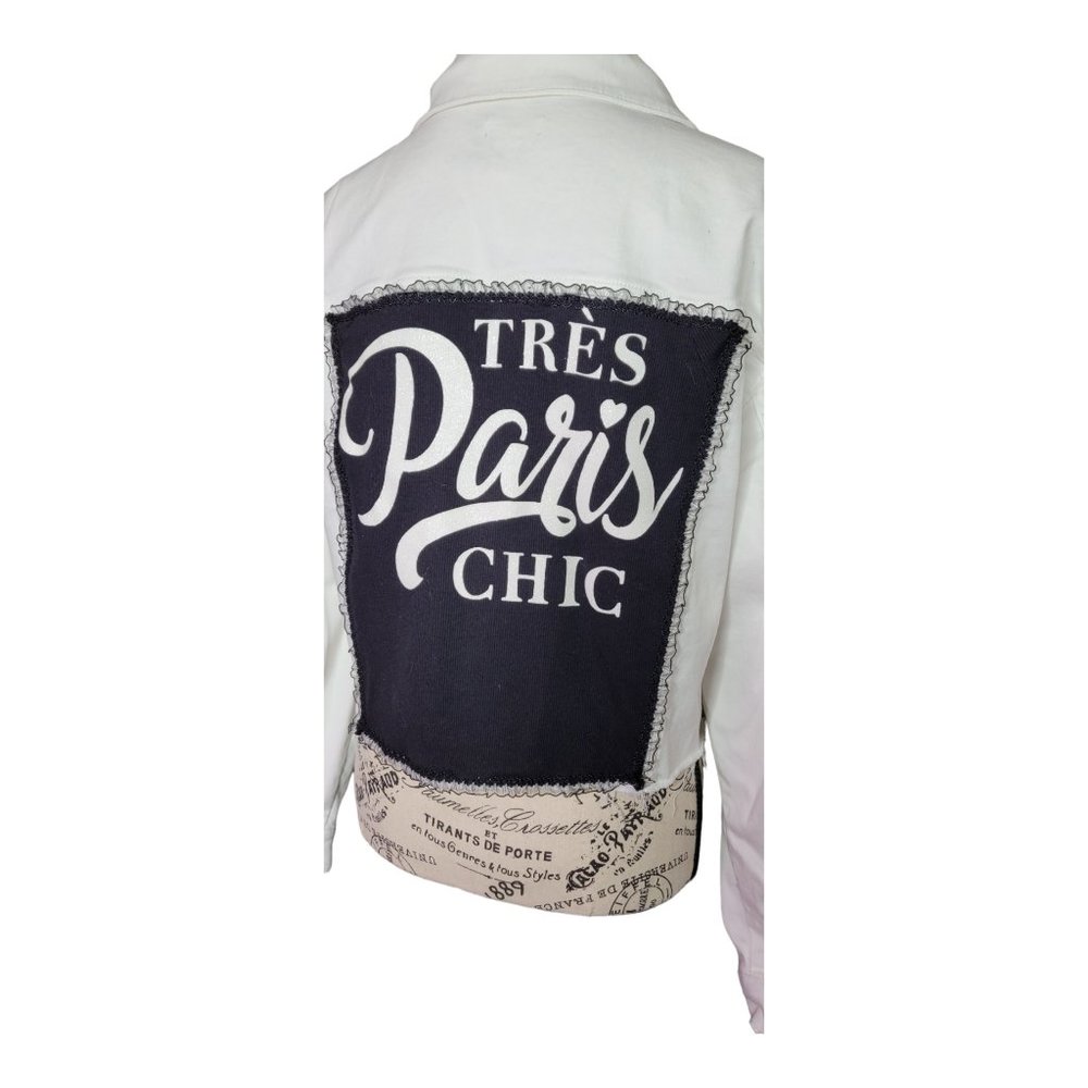 Paris Refashioned Jacket Tres Chic Embellished - Picture 4 of 7